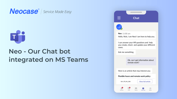 Chatbot-Neocase-MS-Teams